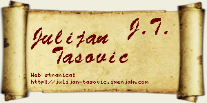 Julijan Tašović vizit kartica